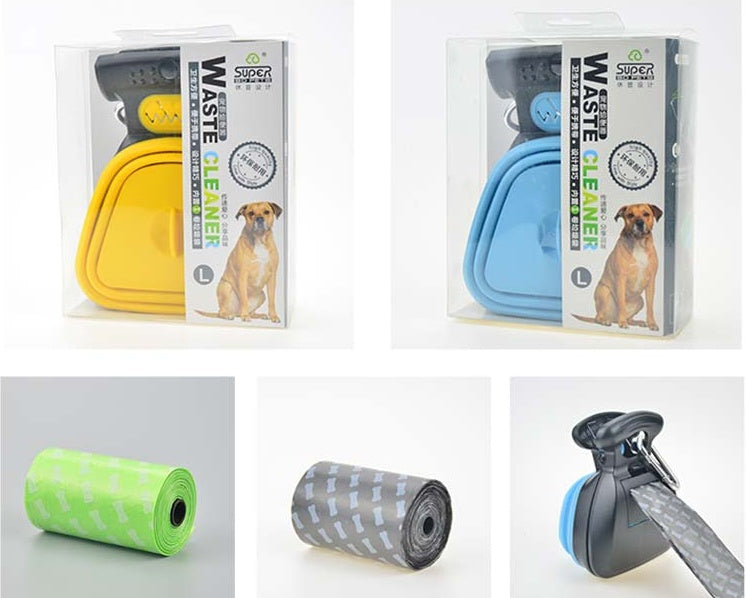 Foldable Dog Pooper Scooper with Decomposable Bags