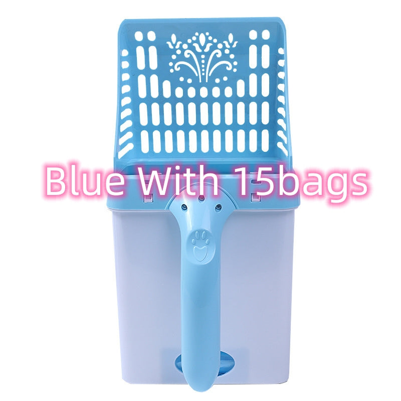 Self-Cleaning Cat Litter Scoop System with Waste Bags