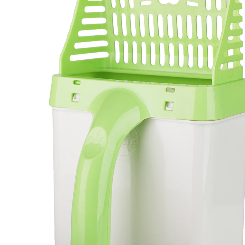 Self-Cleaning Cat Litter Scoop System with Waste Bags
