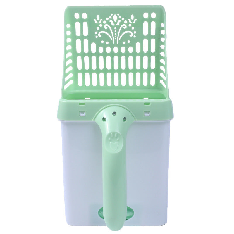 Self-Cleaning Cat Litter Scoop System with Waste Bags
