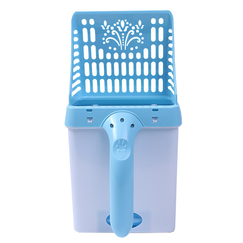 Self-Cleaning Cat Litter Scoop System with Waste Bags